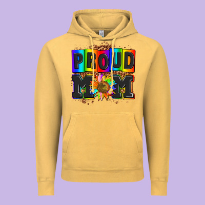 Proud Mom With Sunflower Vintage Hoodie Designed By Adodesignshop
