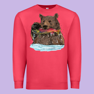 Premium Sweatshirt mama bear haunting fish