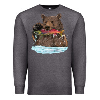 Charcoal Heather mama bear haunting fish Premium Sweatshirt - RanaPortraitStore