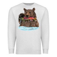 Oatmeal Heather mama bear haunting fish Premium Sweatshirt - RanaPortraitStore