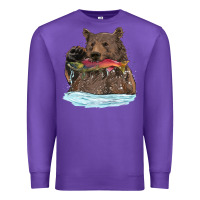 Purple mama bear haunting fish Premium Sweatshirt - RanaPortraitStore
