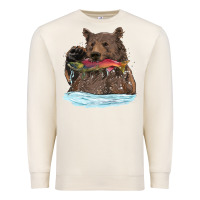 Sandshell mama bear haunting fish Premium Sweatshirt - RanaPortraitStore