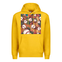 Lemon baseball leopard seamless pattern Premium Hoodie - JahusDesignShop