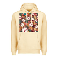 Pina Colada baseball leopard seamless pattern Premium Hoodie - JahusDesignShop