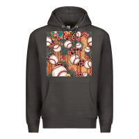 Smoke baseball leopard seamless pattern Premium Hoodie - JahusDesignShop