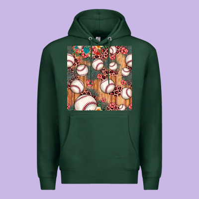 Baseball Leopard Seamless Pattern Premium Hoodie Designed By Jahusdesignshop