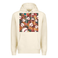 Tofu baseball leopard seamless pattern Premium Hoodie - JahusDesignShop