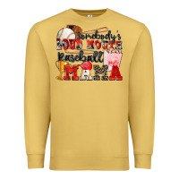 Antique Gold somebody's loud mouth baseball mama Premium Sweatshirt - Zillion Design Studio