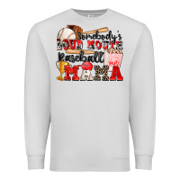 Dove Grey somebody's loud mouth baseball mama Premium Sweatshirt - Zillion Design Studio