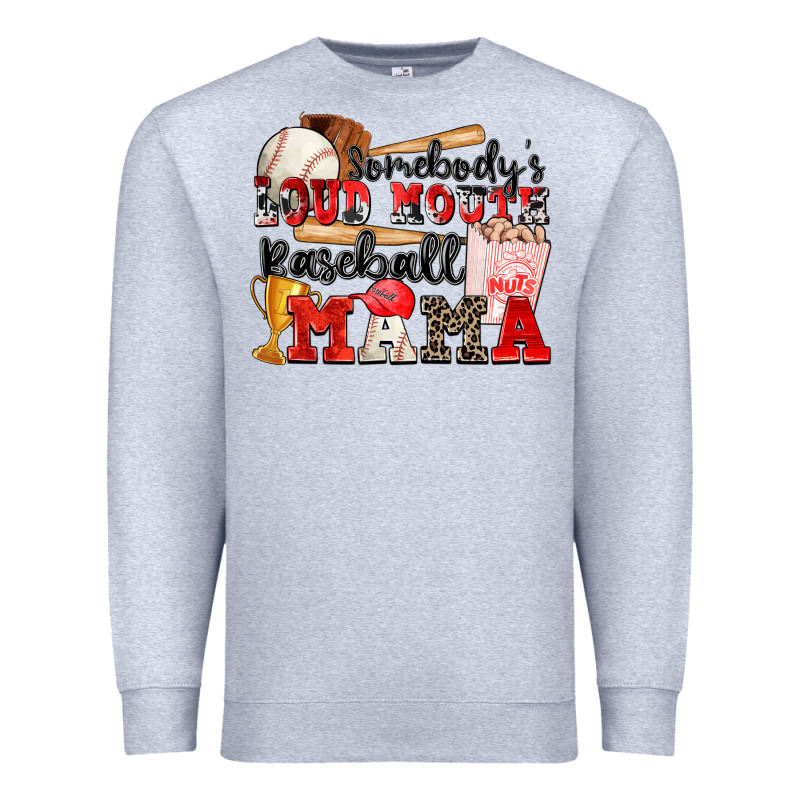 Somebody's Loud Mouth Baseball Mama Premium Sweatshirt by Zillion Design Studio | Teevron