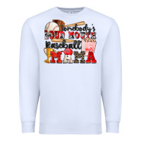 White somebody's loud mouth baseball mama Premium Sweatshirt - Zillion Design Studio