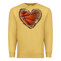 Antique Gold basketball heart Premium Sweatshirt - texasbilliewilder