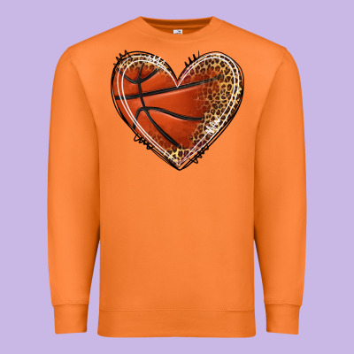 Premium Sweatshirt basketball heart