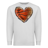Dove Grey basketball heart Premium Sweatshirt - texasbilliewilder