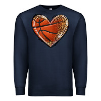 Navy basketball heart Premium Sweatshirt - texasbilliewilder