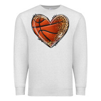 Oatmeal Heather basketball heart Premium Sweatshirt - texasbilliewilder
