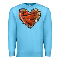 Ocean Blue basketball heart Premium Sweatshirt - texasbilliewilder