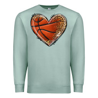 Seafoam basketball heart Premium Sweatshirt - texasbilliewilder