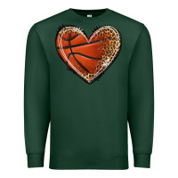 Sports Green basketball heart Premium Sweatshirt - texasbilliewilder