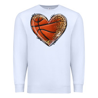 White basketball heart Premium Sweatshirt - texasbilliewilder