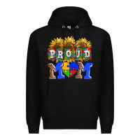 Black proud mom Premium Hoodie - AdoDesignShop