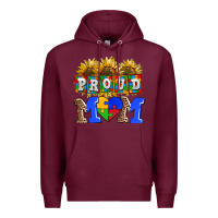 Burgundy proud mom Premium Hoodie - AdoDesignShop