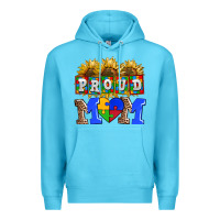 Ocean Blue proud mom Premium Hoodie - AdoDesignShop