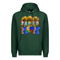 Sports Green proud mom Premium Hoodie - AdoDesignShop
