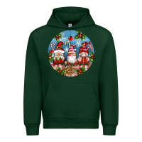 Forest Green christmas gnomes ornament Urban Hoodie - Artiststas