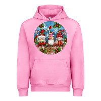 Fuchsia Pink christmas gnomes ornament Urban Hoodie - Artiststas
