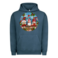 Pigment Midnight Navy christmas gnomes ornament Urban Hoodie - Artiststas