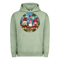 Pigment Oil Green christmas gnomes ornament Urban Hoodie - Artiststas