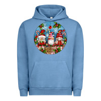 Pigment Pebble Blue christmas gnomes ornament Urban Hoodie - Artiststas