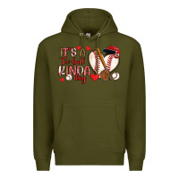 Army Green it s a tee ball kinda day baseball Premium Hoodie - Artiststas