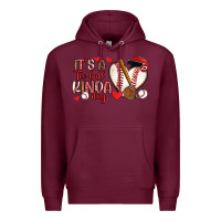 Burgundy it s a tee ball kinda day baseball Premium Hoodie - Artiststas