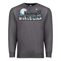 Charcoal Heather raising ballers volleyball Premium Sweatshirt - Zillion Design Studio