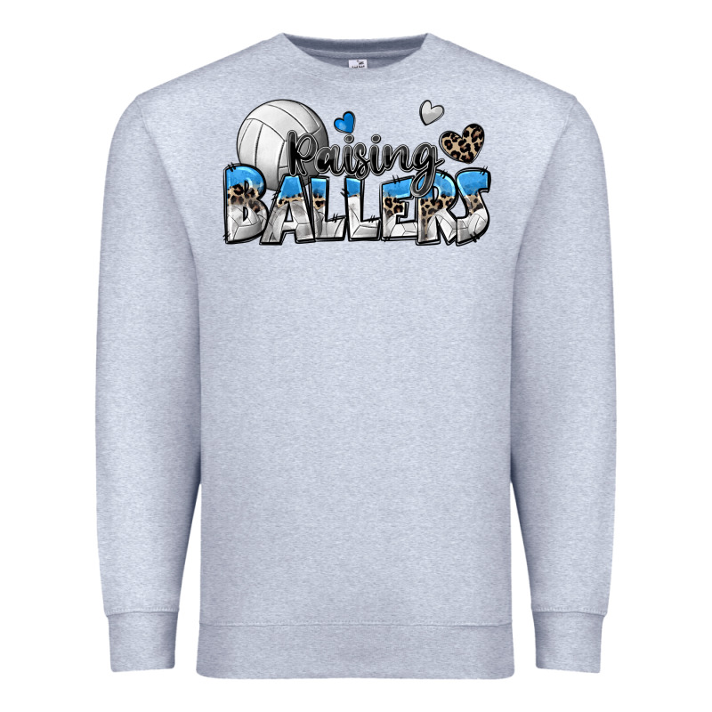 Raising Ballers Volleyball Premium Sweatshirt by Zillion Design Studio | Teevron
