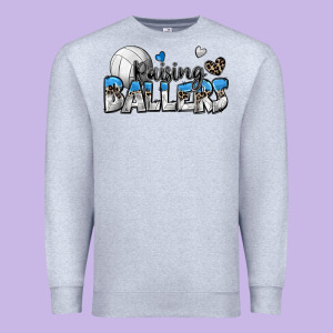 Raising Ballers Volleyball Premium Sweatshirt Designed By Zillion Design Studio