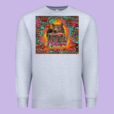 Premium Sweatshirt mama bear leopard and aztec