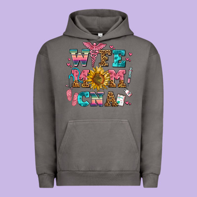 Wife Mom Cna Urban Hoodie Designed By Adodesignshop