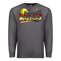 Charcoal Heather raising ballers softball Premium Sweatshirt - Zillion Design Studio