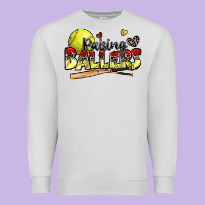 Premium Sweatshirt raising ballers softball