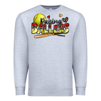 Heather Grey raising ballers softball Premium Sweatshirt - Zillion Design Studio