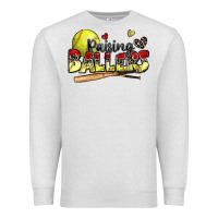 Oatmeal Heather raising ballers softball Premium Sweatshirt - Zillion Design Studio