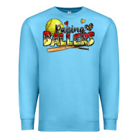Ocean Blue raising ballers softball Premium Sweatshirt - Zillion Design Studio