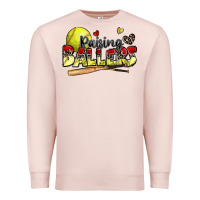 Pale Pink raising ballers softball Premium Sweatshirt - Zillion Design Studio