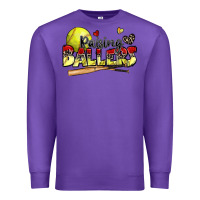 Purple raising ballers softball Premium Sweatshirt - Zillion Design Studio
