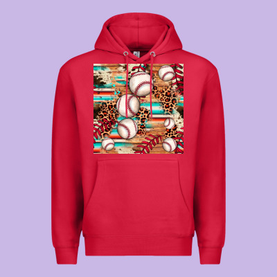 Baseball Leopard Cowhide Turquoise Seamless Pattern Premium Hoodie Designed By Jahusdesignshop