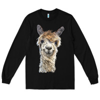 Black alpaca Long Sleeve Tee - BarkalooDesign
