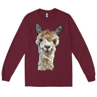 Burgundy alpaca Long Sleeve Tee - BarkalooDesign
